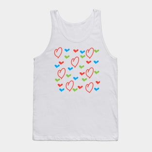 Hearts pattern Tank Top